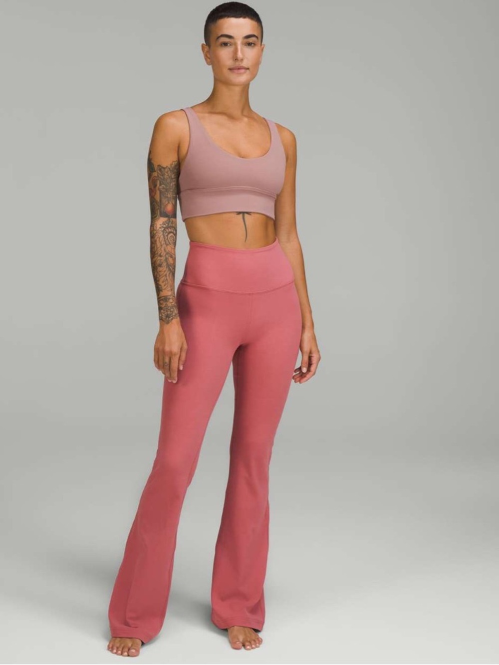 #989 Lululemon Groove Super High Rise Flared Pants Brier Rose Size 16